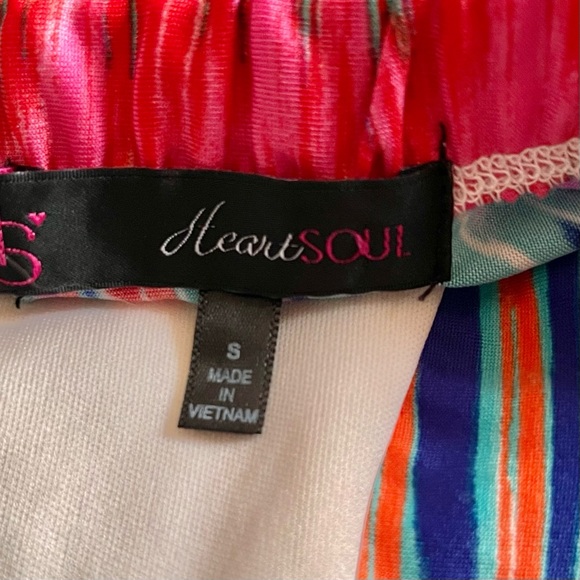 Heartsoul Womens Maxi Halter Dress Ikat Multicolor Beach Lounge Sz S - Picture 13 of 13